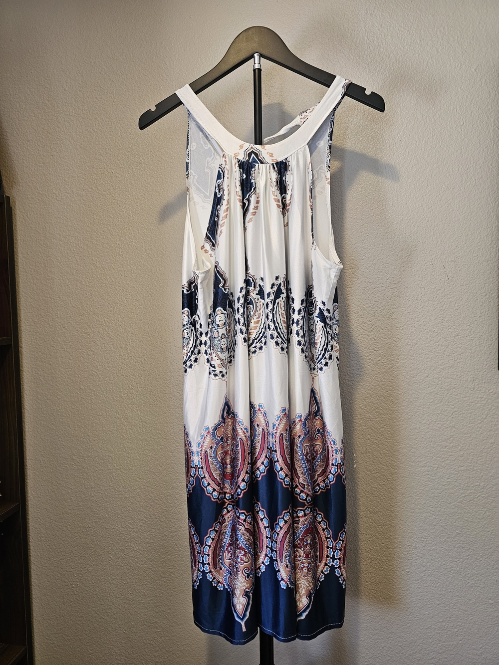Leo Rosi Halter Sleeveless Dress with Paisley Print- Tag Removed